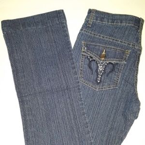 Rico Blue Jeans Button Pockets
